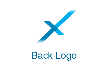 letter X with fading lines