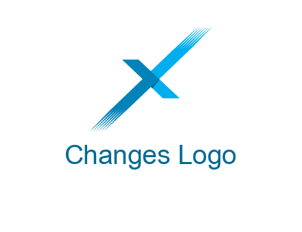 letter X with fading lines