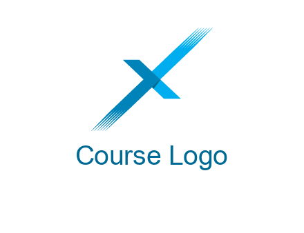 letter X with fading lines