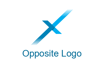 letter X with fading lines