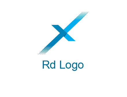 letter X with fading lines