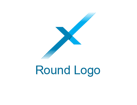 letter X with fading lines