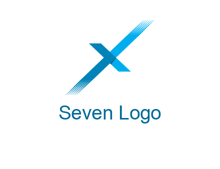 letter X with fading lines