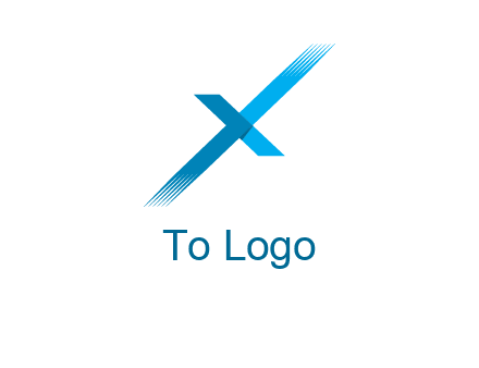letter X with fading lines