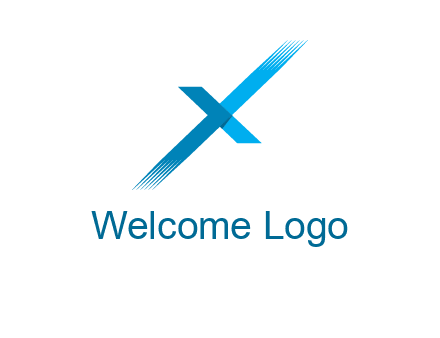 letter X with fading lines