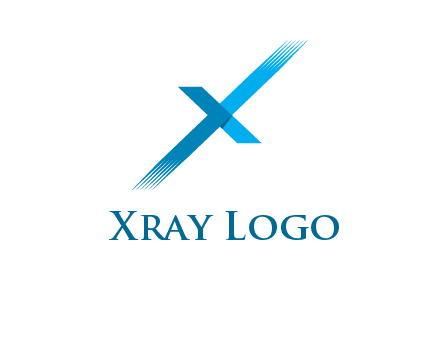 letter X with fading lines