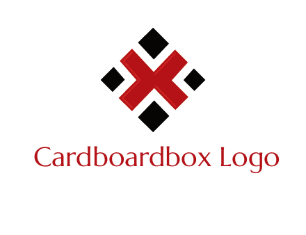 Letter X in rhombus shape