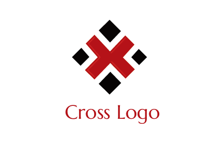 Letter X in rhombus shape
