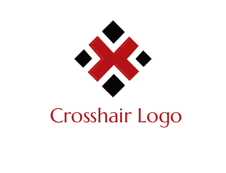 Letter X in rhombus shape