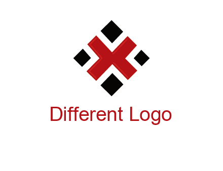 Letter X in rhombus shape