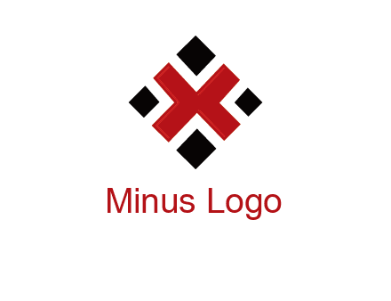 Letter X in rhombus shape