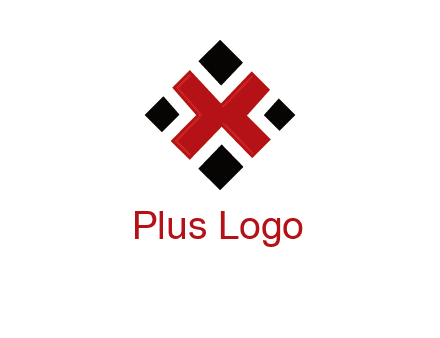 Letter X in rhombus shape