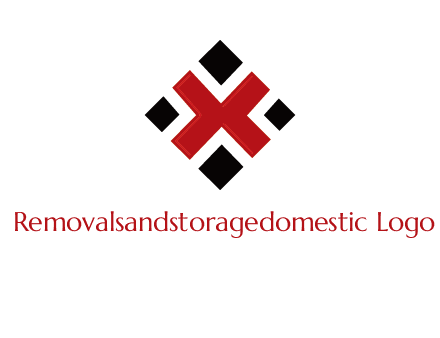 Letter X in rhombus shape