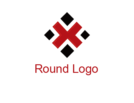 Letter X in rhombus shape