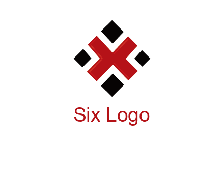 Letter X in rhombus shape