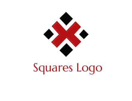 Letter X in rhombus shape