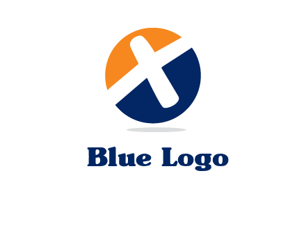 negative spacing letter X in circle
