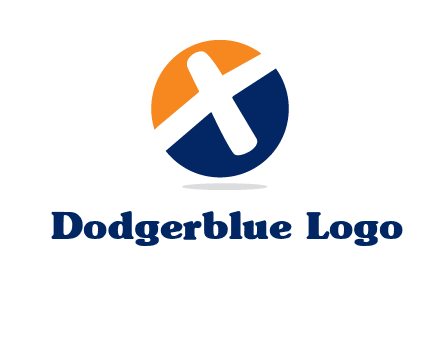 negative spacing letter X in circle