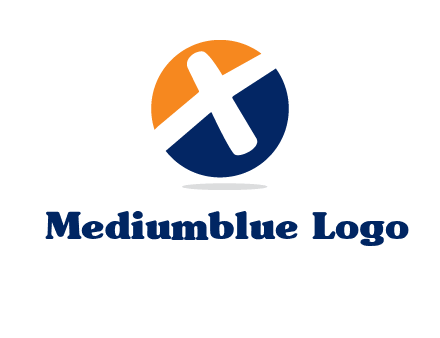 negative spacing letter X in circle