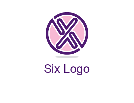line art letter X in circle 