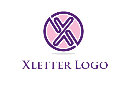 line art letter X in circle 