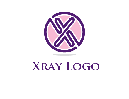 line art letter X in circle 