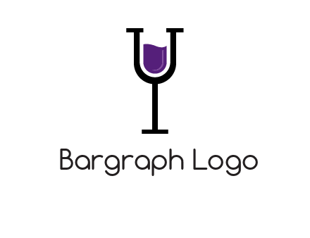 letter Y in wine glass