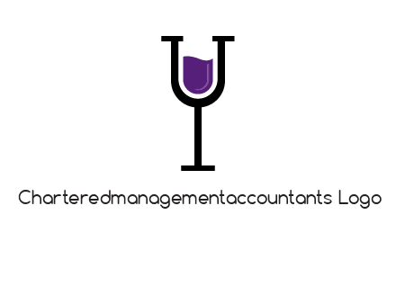 letter Y in wine glass