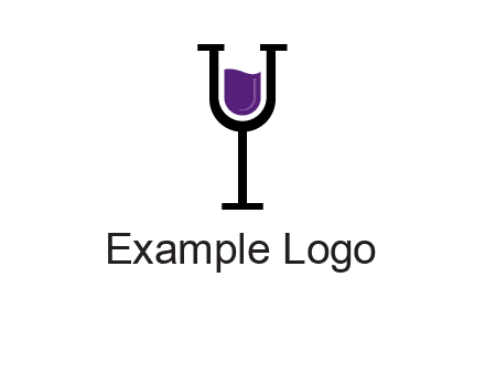 letter Y in wine glass