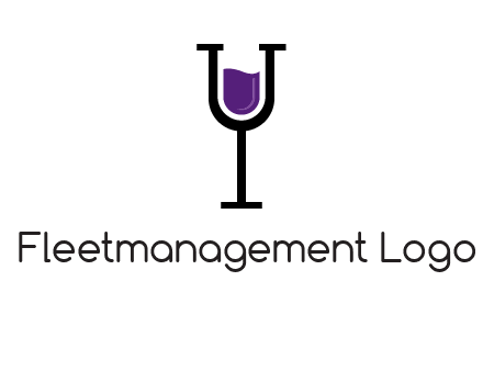 letter Y in wine glass