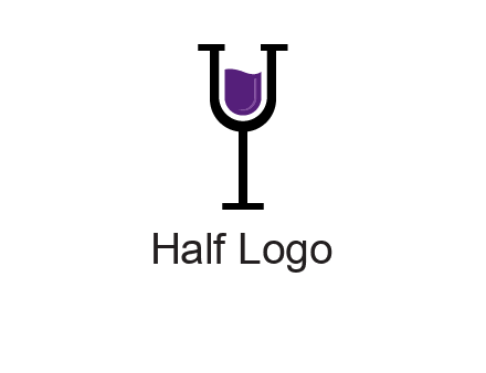 letter Y in wine glass