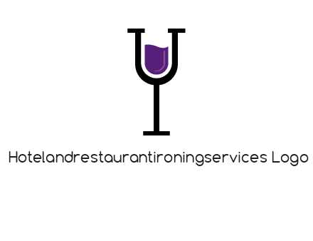 letter Y in wine glass