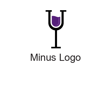 letter Y in wine glass