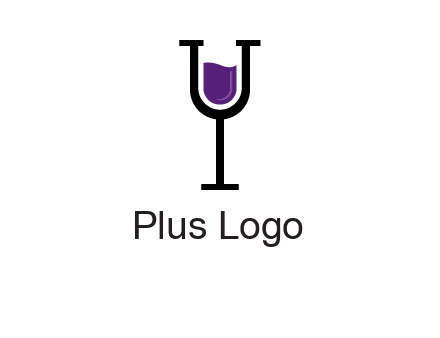 letter Y in wine glass