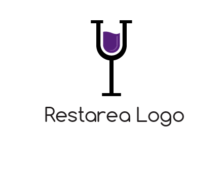 letter Y in wine glass