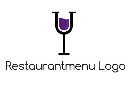letter Y in wine glass