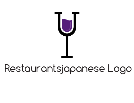 letter Y in wine glass