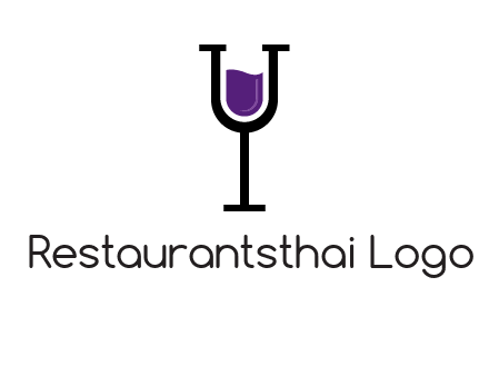 letter Y in wine glass
