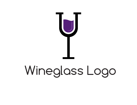 letter Y in wine glass