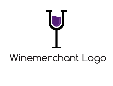 letter Y in wine glass