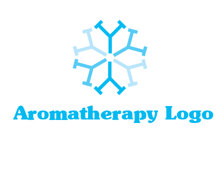 letter Y in rotation forming snowflake