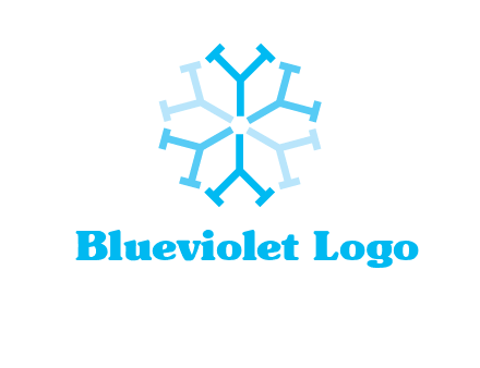 letter Y in rotation forming snowflake