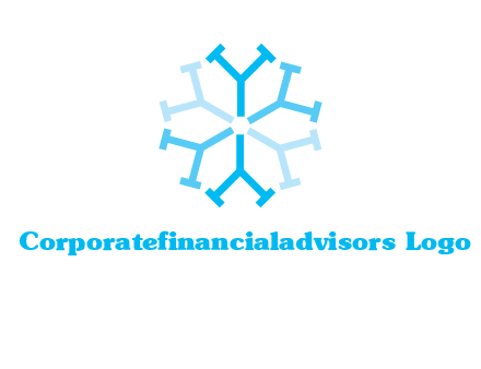 letter Y in rotation forming snowflake