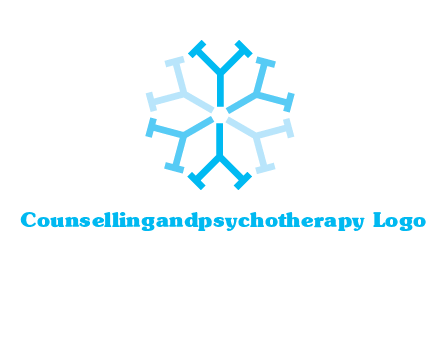 letter Y in rotation forming snowflake