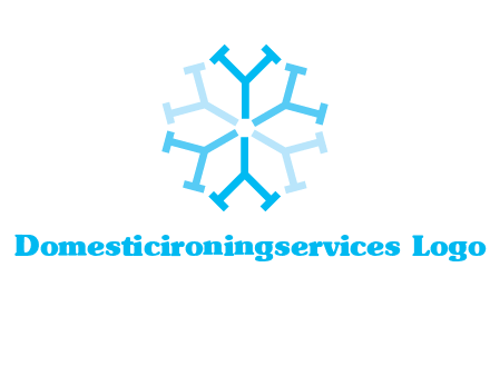 letter Y in rotation forming snowflake