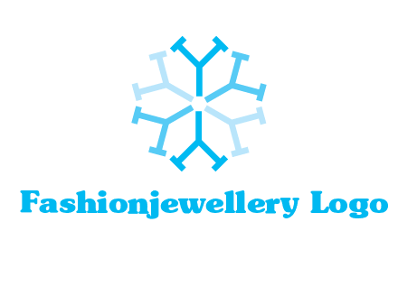 letter Y in rotation forming snowflake