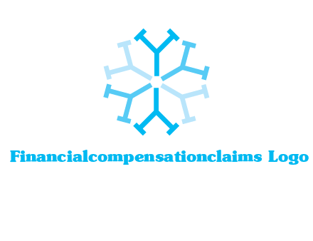 letter Y in rotation forming snowflake