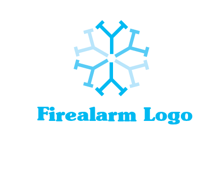 letter Y in rotation forming snowflake
