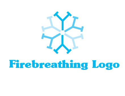 letter Y in rotation forming snowflake