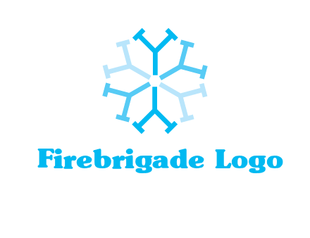 letter Y in rotation forming snowflake